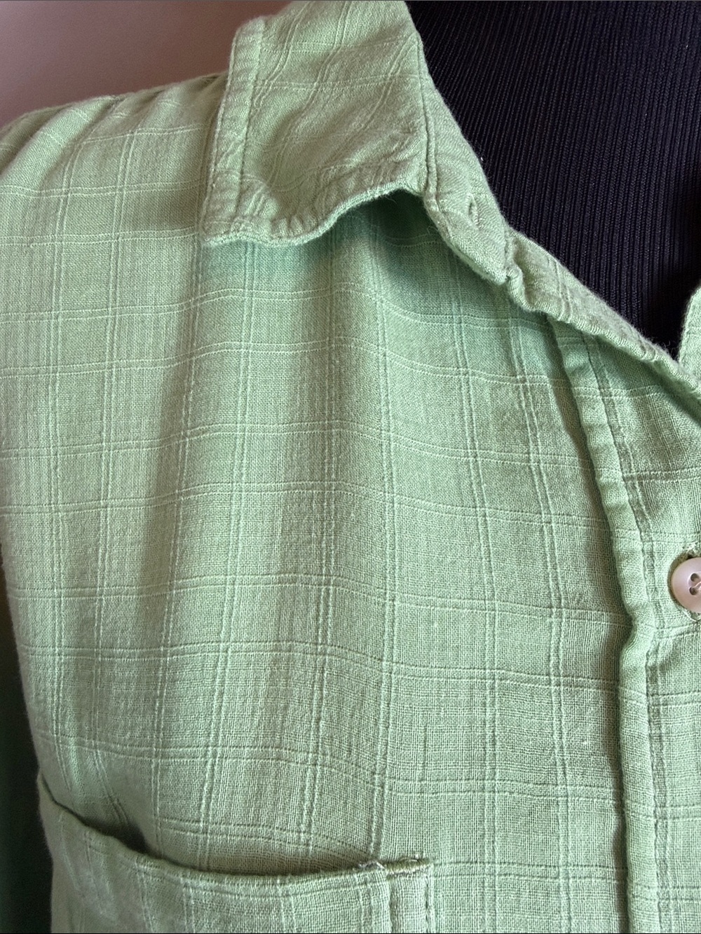 Sonoma Lightweight Button-Up Shirt in Light Green 100% Cotton Sz L NWT - Picture 3 of 11